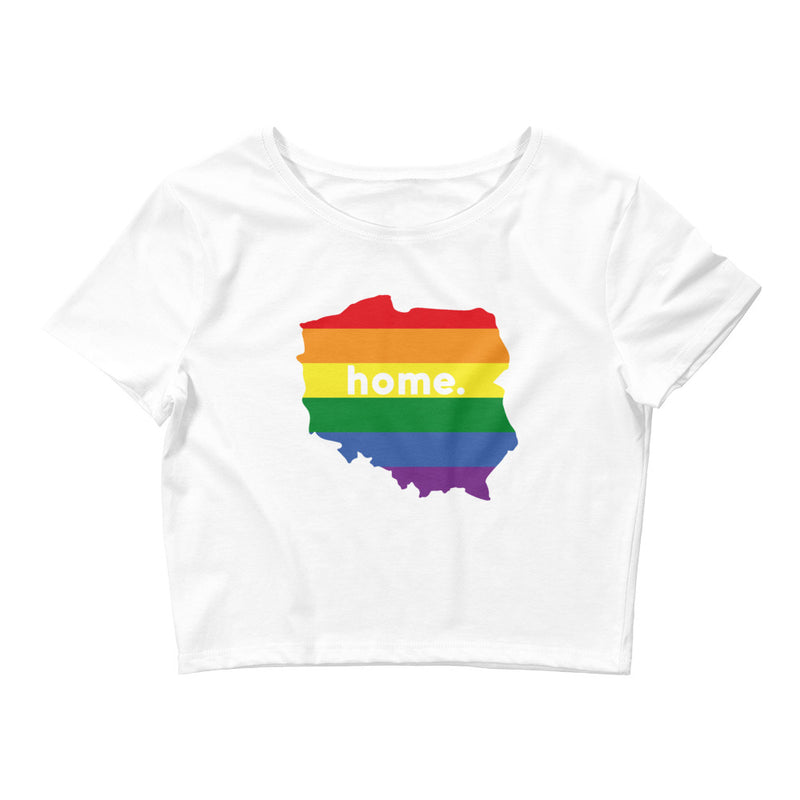 Women’s Flag Map Home Pride Crop Top Poland